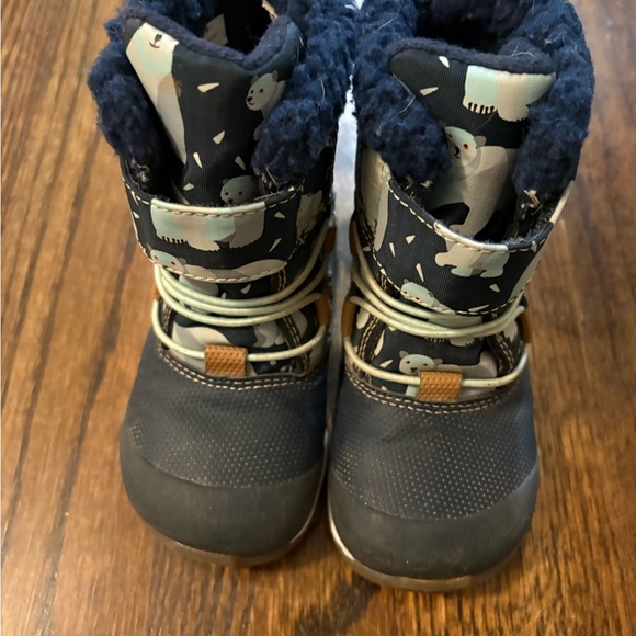 See Kai Run Navy and Gray Kids Snow Boots - Picture 1 of 2